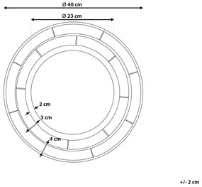 Okrúhle nástenné zrkadlo ø 40 cm zlaté BELCHITE Beliani