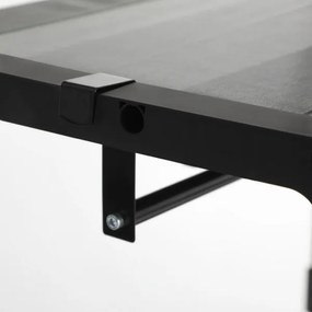 Textilná úložná skriňa s policami a vešiakovou tyčou MATIS 140x174 cm čierna