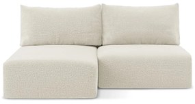 Krémovobiela rozkladacia/s úložným priestorom rohová pohovka (ľavý roh) Kalena – Makamii