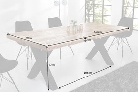 Jedálenský stôl Iron Craft 160cm mango natural 70mm