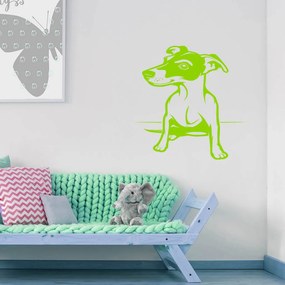 Veselá Stena Samolepka Pes Jack Russell Terrier Farba: zelená, Veľkosť: 40 x 30 cm