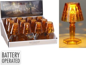 Svetelná mini LED lampa Nate 11 cm hnedá