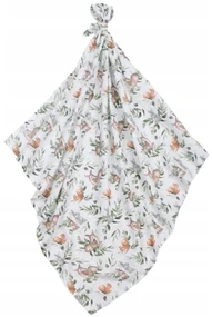 BabiM Mušelínová zavinovacia plienka 120x120 Comfort Design Farba: ružová-slon