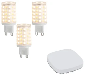 Sada 3 inteligentných stmievateľných LED žiaroviek G9 2,5 W 250 lm 2700 K – 6500 K vrátane Zigbee Smart Hub