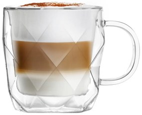 Súprava 2 dvojstenných hrnčekov Vialli Design Geo, 330 ml