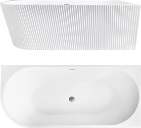 Voľne stojaca akrylátová vaňa REA WENUS RIGHT 170x80 cm biela, sifón Click-Clack - biely
