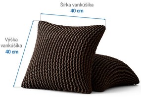 Bielastické poťahy COSTINA tabaková obliečky na vankúšiky 2 ks (40 x 40 cm)