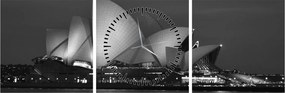 Obraz Opery v Sydney (s hodinami) (90x30 cm)