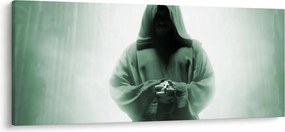 Obraz - Mních v tme (120x50 cm)