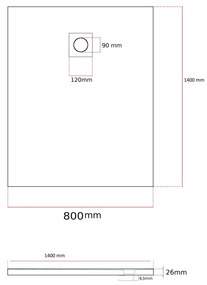 Erga Oldaf, SMC obdĺžniková sprchová vanička 140 x 80 cm, biela matná, ERG-GMA-OL-80140