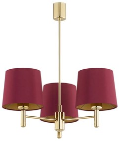 Argon 6266 - Luster na tyči PONTE PLUS 3xE27/15W/230V červená