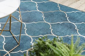 Dywany Łuszczów, Kusový koberec ANDRE Maroccan trellis 1181 blue, 160x220, modrá, chodba / predsieň