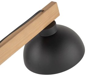 Stolná lampa OSLO 1xE27/15W/230V borovica/čierna