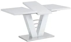 BONTEC Jedálenský stôl rozkladací 120-160x80 cm, mdf, biela, HT-510 WT Farba: Biela