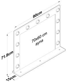 Dekoratívne zrkadlo Ella White