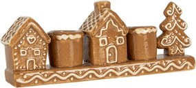 Keramický svietnik perníkovej chalúpky Gingerbread Cott - 21*4*8 cm