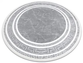 Okrúhly koberec GLOSS moderný 2813 27 štýlový, rám, Grécky sivá Veľkosť: kruh 150 cm