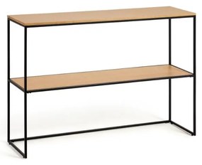 Konzolový stolík v dekore duba 120x30 cm Yona - Kave Home