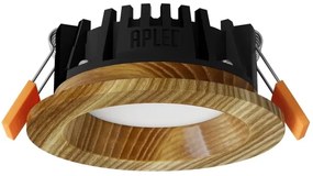 APLED - LED Podhľadové RONDO WOODLINE LED/3W/230V 4000K pr. 9 cm jaseň masív