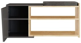 Skrinka na topánky FIONA 37x104 cm hnedá/antracit