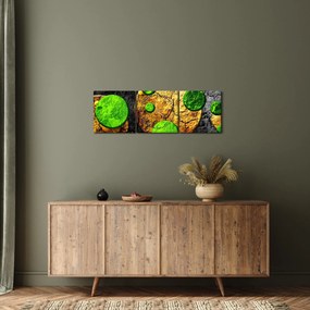 Obraz abstrakcie - Guľa (s hodinami) (90x30 cm)