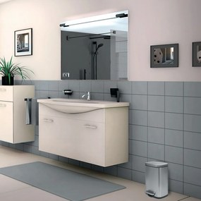 Nášľapný oceľový odpadkový kôš v matne striebornej farbe 5 l Akira – Spirella