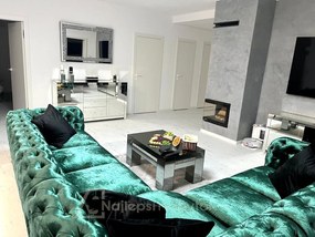 ROHOVÁ SEDAČKA CHESTERFIELD LARISSA PRAVÁ - ĽAVÁ GLOSS VELVET 1206 ZAMATOVÁ LÁTKA 323 X 264 cm