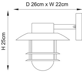 Endon 74703 - Vonkajšie nástenné svietidlo JENSON 1xE27/40W/230V IP44 lesklý chróm