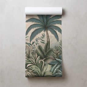 Tapeta tropická džungľa v pastelových tónoch