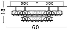 LED stropné svietidlo Quentin 60 Číra