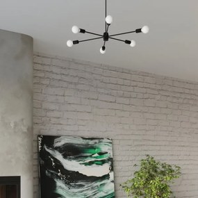 Sollux SL.1022 - Luster na tyči LANGO 5xE27/60W/230V čierna