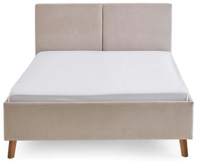 Béžová čalúnená dvojlôžková posteľ s roštom 140x200 cm Piano – Meise Möbel