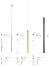 Redo 01-3856 - Závesný LED luster na lanku NIKOS LED/8W/230V 3000K CRI 90, priemer 6 cm, biela