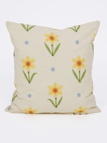 Bavlnená obliečka na vankúš Renforcé 40 × 40 cm - Narcis bieložlté