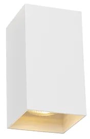 Dizajnová štvorcová nástenná lampa biela - Sabbir