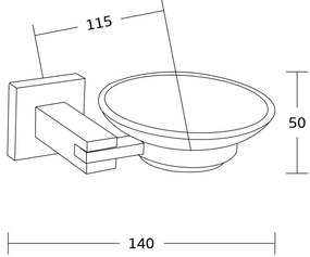 Mexen príslušenstvo, VANE držiak na mydlo, zlatá, 7020939-50