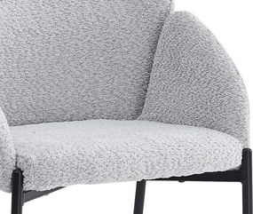 Jedálenská stolička Felicita, svetlo šedá štruktúrovaná látka