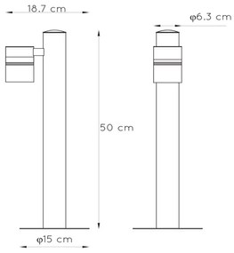 Lucide 14867/49/30 - LED Vonkajšia lampa ARNE-LED 1xGU10/5W/230V čierna