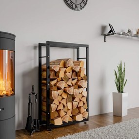 Stojan na drevo Keri V2 25x60x125, čierna
