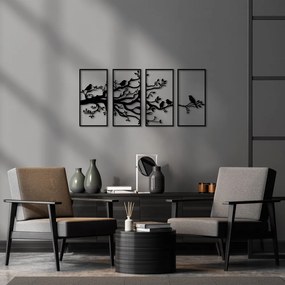 Kovová nástenná dekorácia 34x70 cm Branch – Wallity