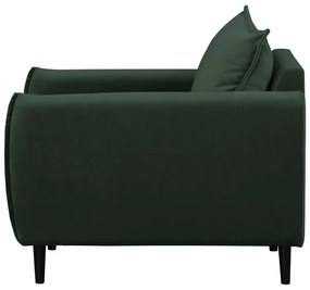 Tmavozelené zamatové kreslo Juli – Ropez