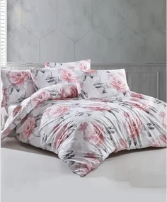 Obliečky bavlnené Ander Ružové 200x140cm+90x70cm TiaHome