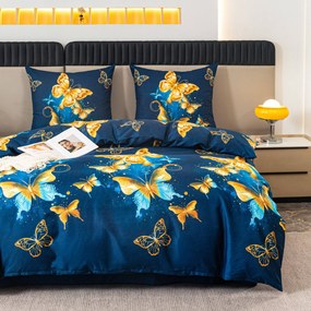 Obliečky z mikrovlákna ROYAL BUTTERFLY modré Rozmer obliečky: 70 x 80 cm | 140 x 200 cm