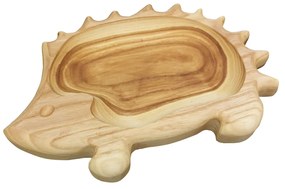 AMADEA Drevená miska ježko, masívne drevo, 21 cm