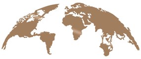 Nástěnná dekorace World Map zlatá - L