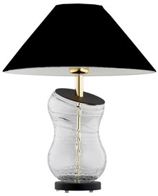 Argon 8037 - Stolná lampa VENETO 1xE27/15W/230V čierna/mosadz