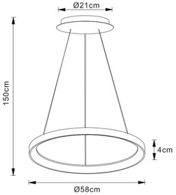Lucide 46403/48/02 - LED Stmievateľný luster na lanku VIDAL LED/48W/230V