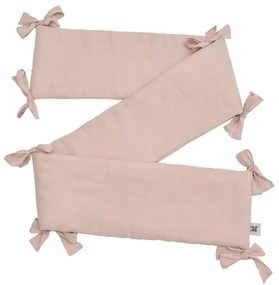 Bellamy Ružový ľanový mantinel do postieľky DUSTY PINK