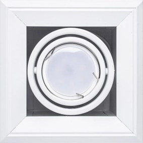 Podhľadové svietidlo Blocco, 1x biele kovové tienidlo, (možnosť polohovania), w