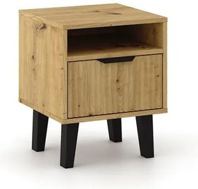 Nočný stolík Sacar 1 (dub artisan). Akcia -22%. Vlastná spoľahlivá doprava až k Vám domov. 1132482